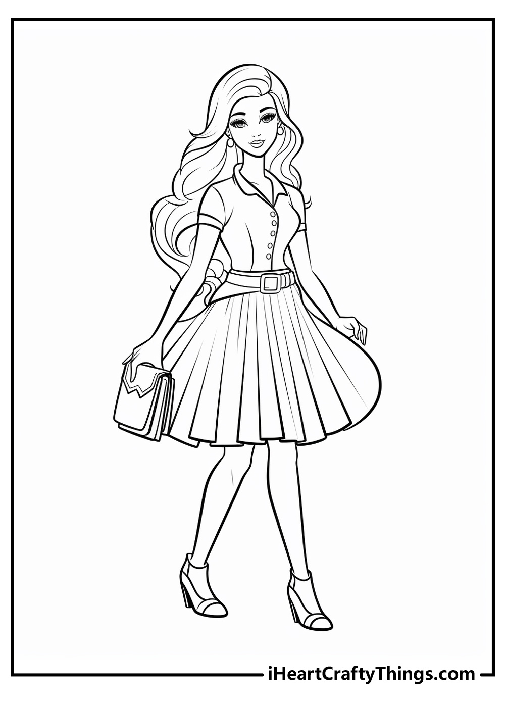 Barbie Winter Coloring Pages