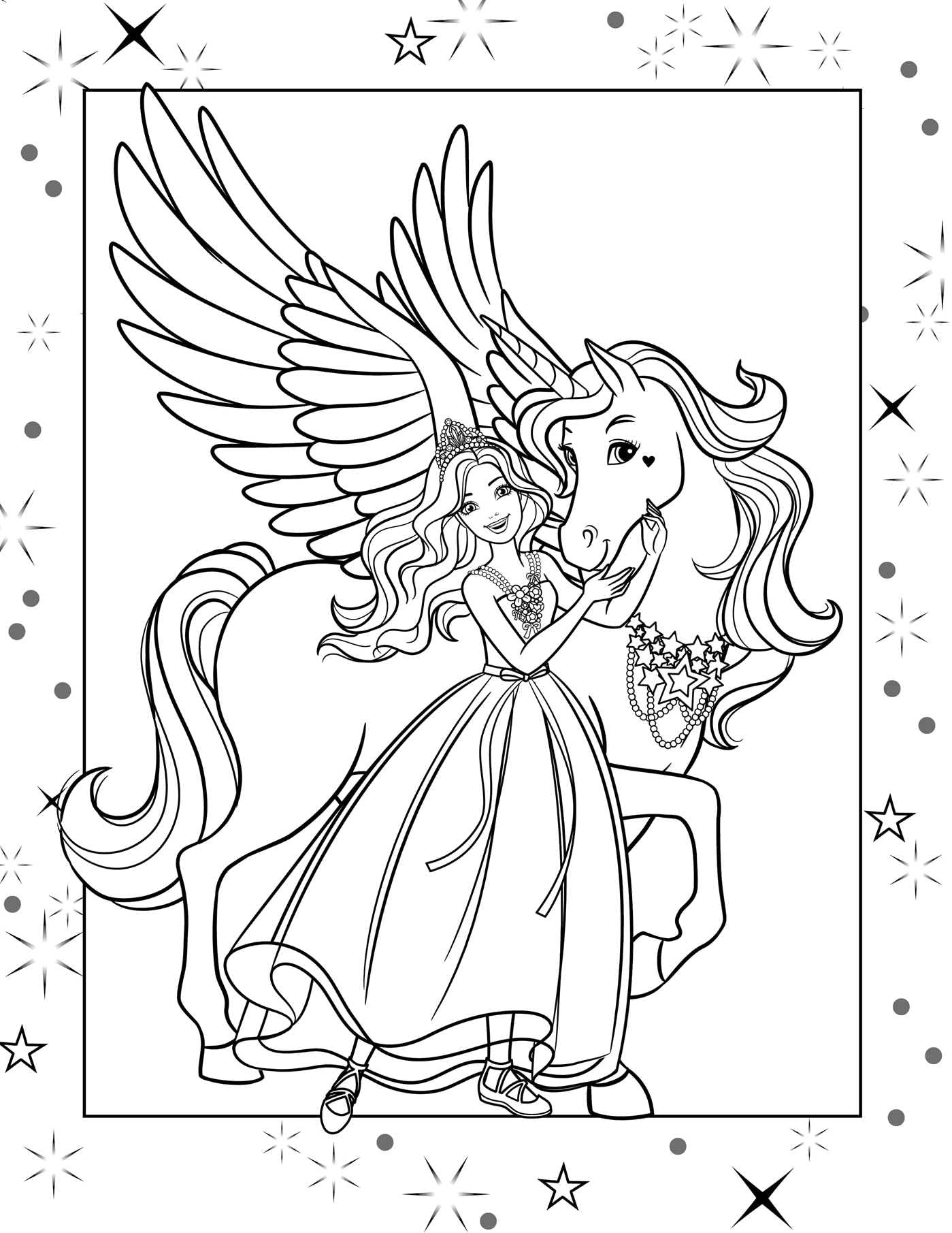 Barbie Mermaid Fairy Coloring Pages