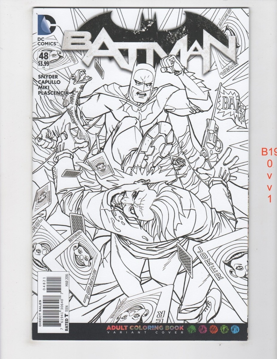 Batman 48 New 52 Johnson Adult Coloring Book Variant VF NM 2011 DC B1901 EBay