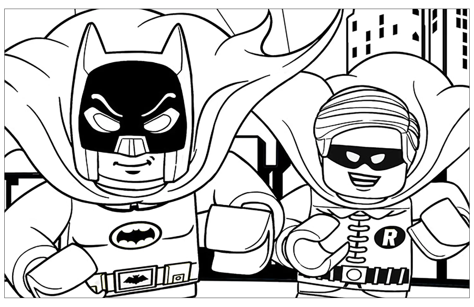 Batman And His Faithful Robin Lego Batman Coloring Pages