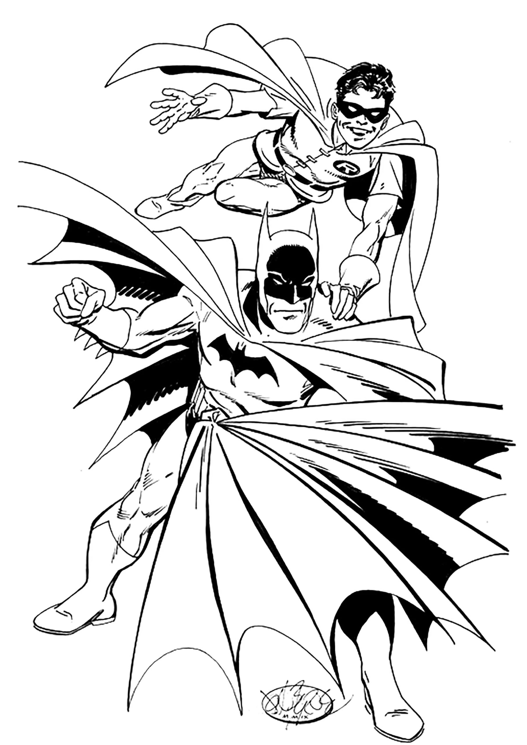 Batman And Robin Batman Coloring Pages