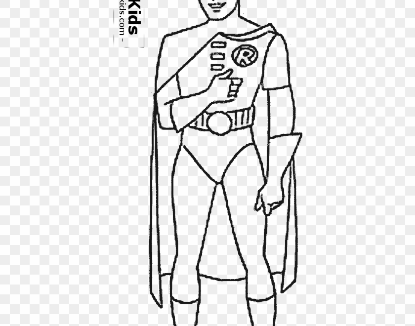 Batman And Robin Coloring Pages On Beautiful Batman Superhero Robin Coloring Page Free Transparent PNG Clipart Images Download