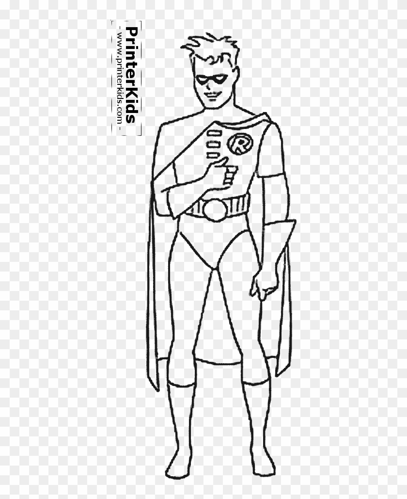Batman And Robin Coloring Pages On Beautiful Batman Superhero Robin Coloring Page Free Transparent PNG Clipart Images Download