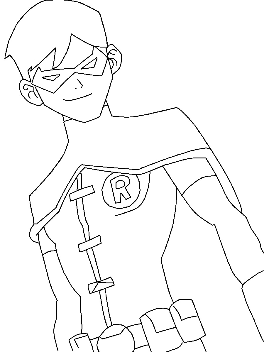 Robin Superhero Coloring Pages