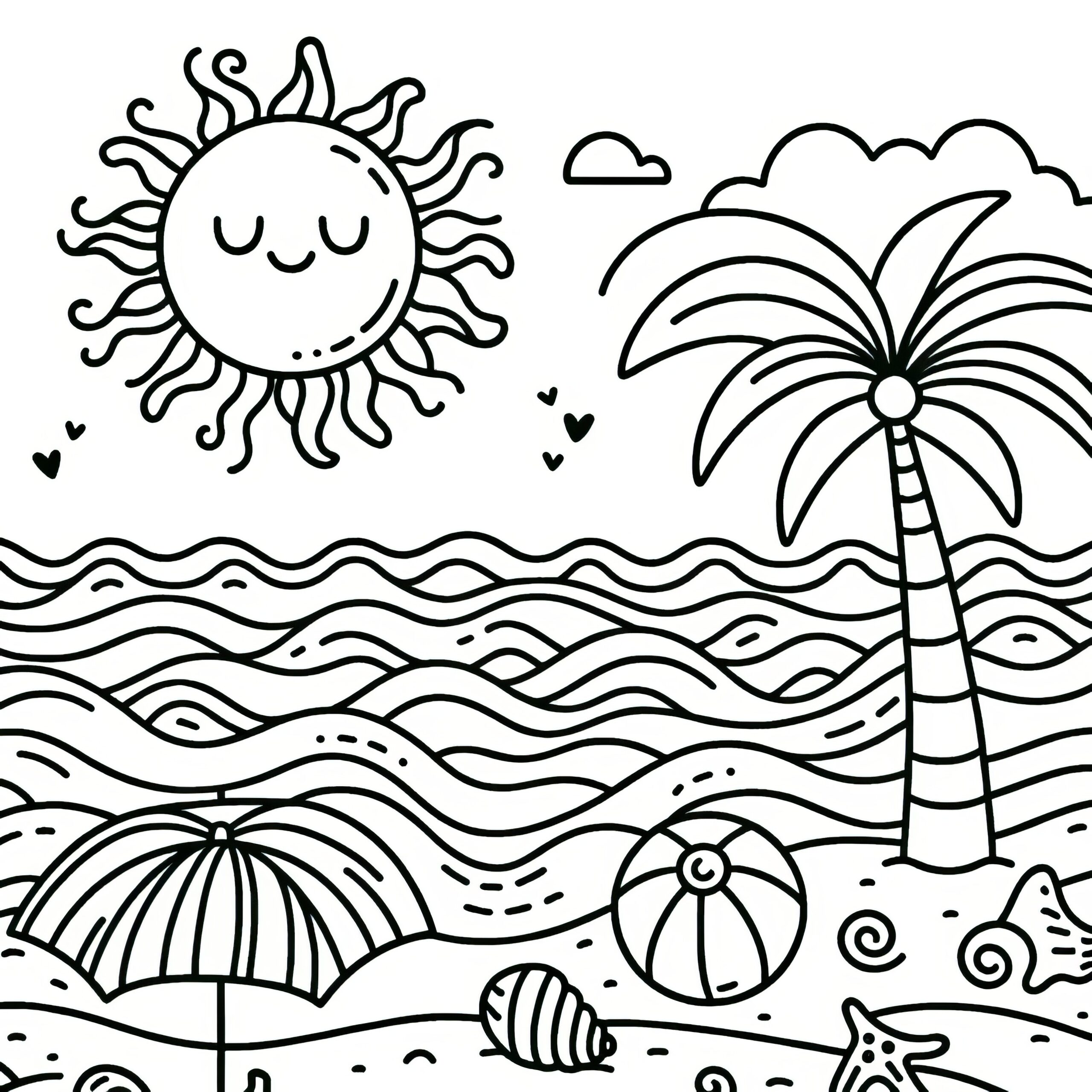 Free Printable Coloring Pages For Beach Trips