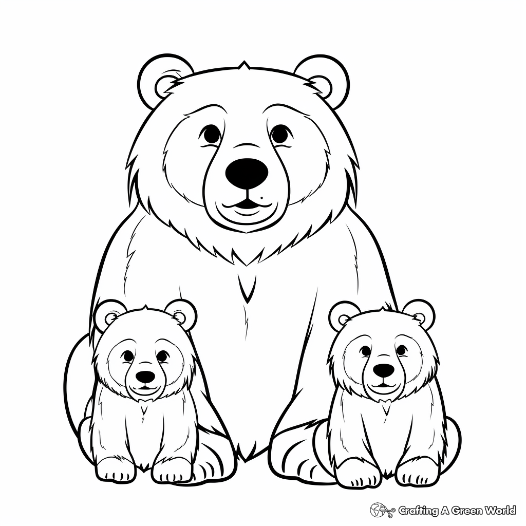 Bear Family Coloring Pages Free Printable 