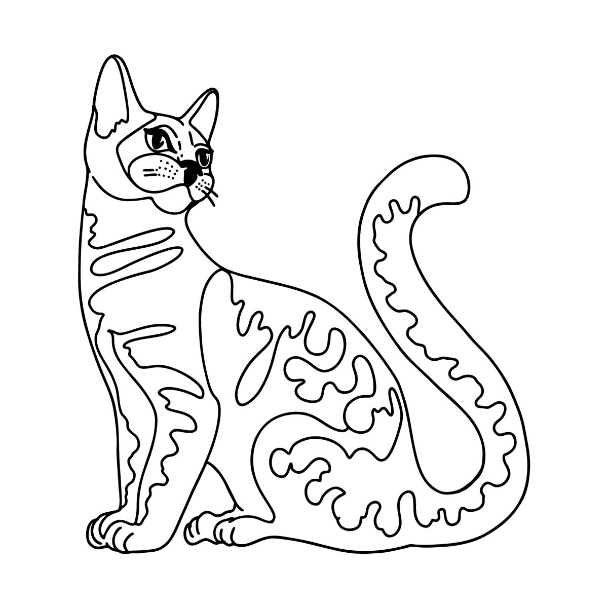 Bengal Cat Coloring Page Online And Print For Free 