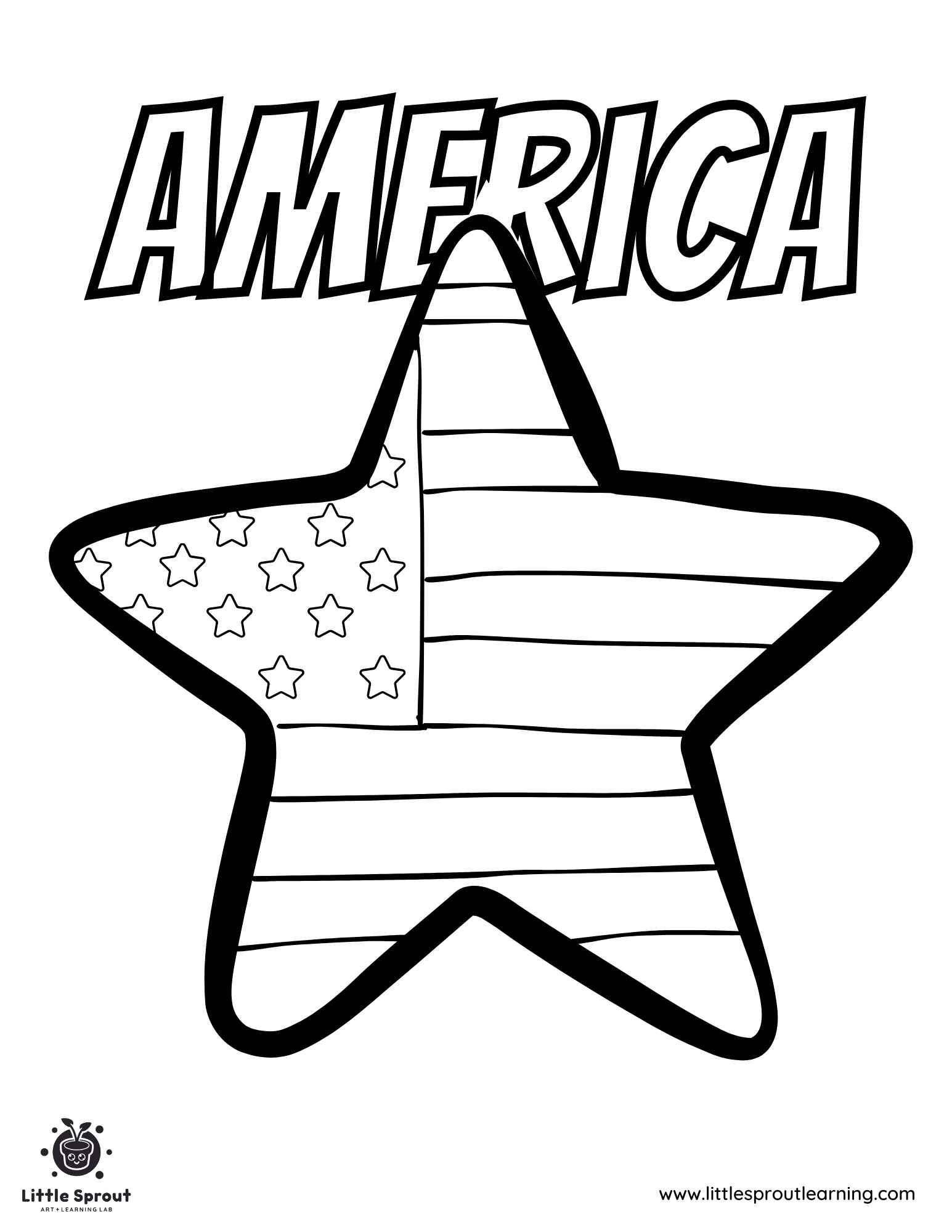 Best 10 American Flag Coloring Pages Little Sprout