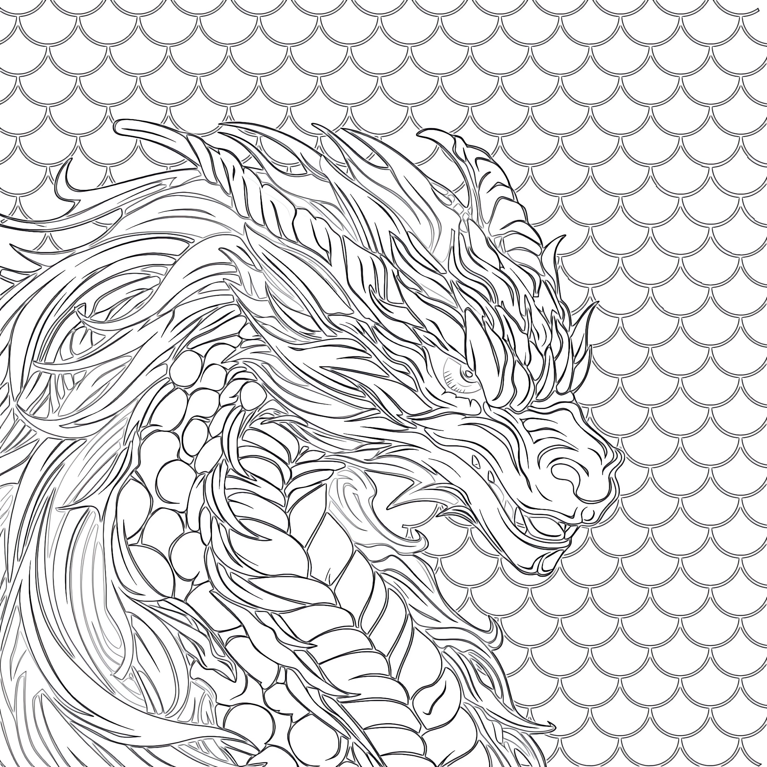 Mystical Dragon Coloring Pages