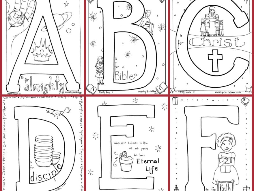Bible Alphabet Coloring Pages 100 Free
