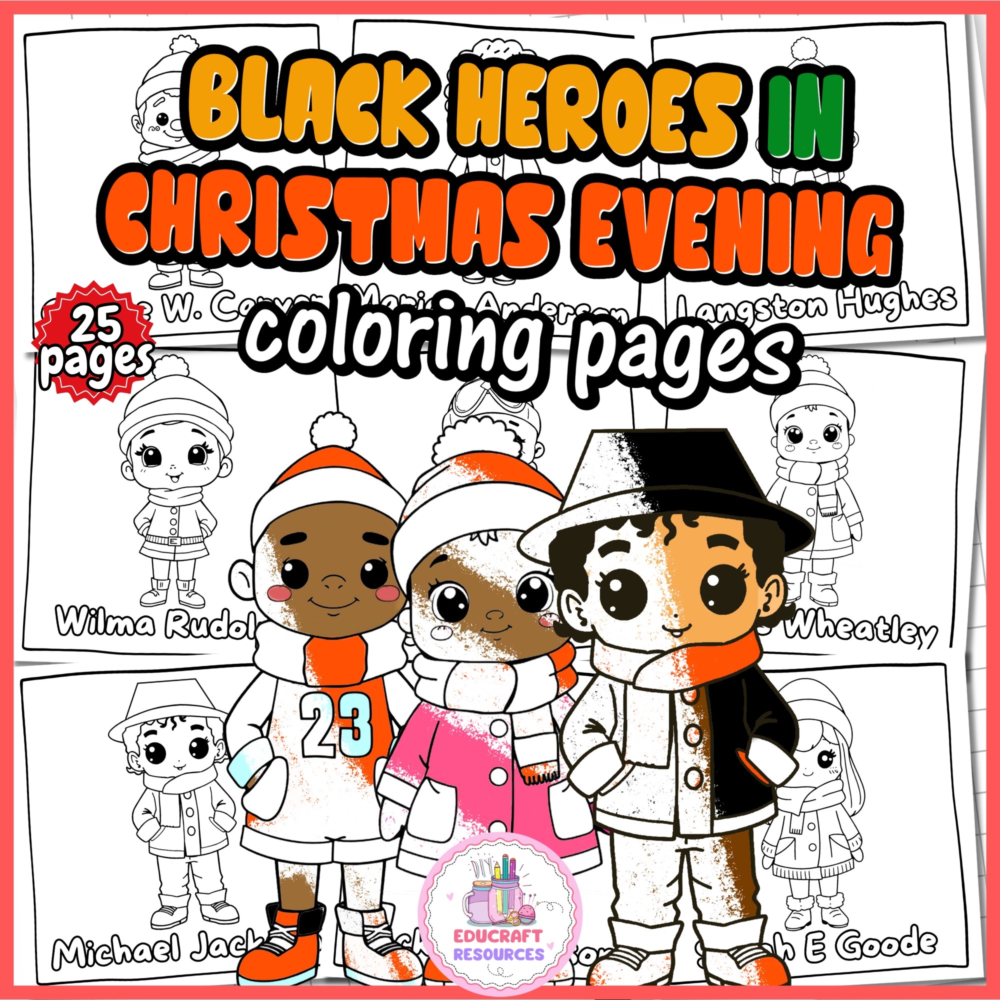 Black Heroes In Christmas Coloring Pages African American Coloring Sheets Made By Teachers