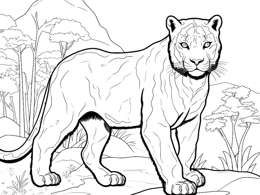 Black Panther Animal Coloring Pages Free Printable