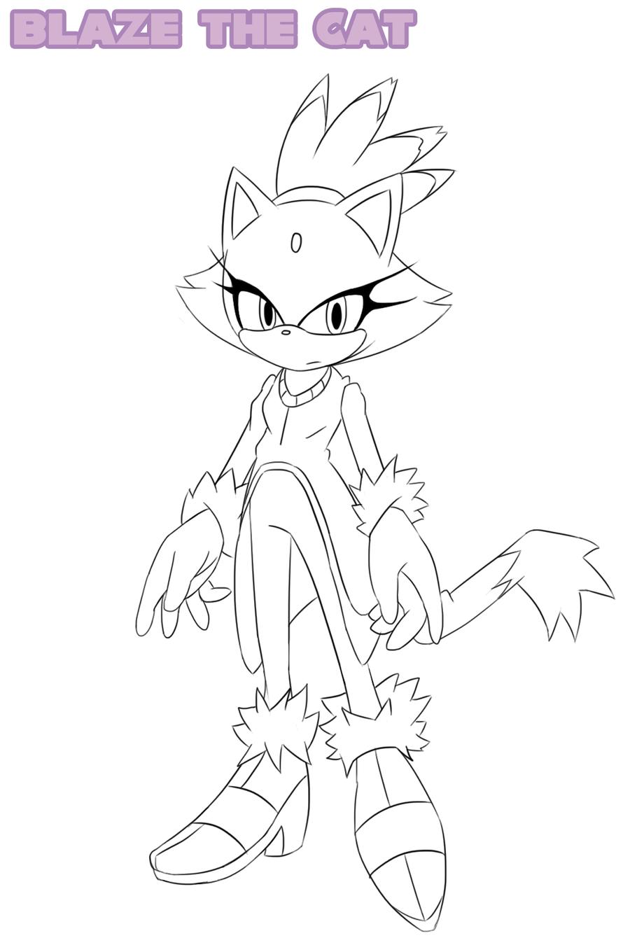 Blaze Sonic The Hedgehog Coloring Pages 514138