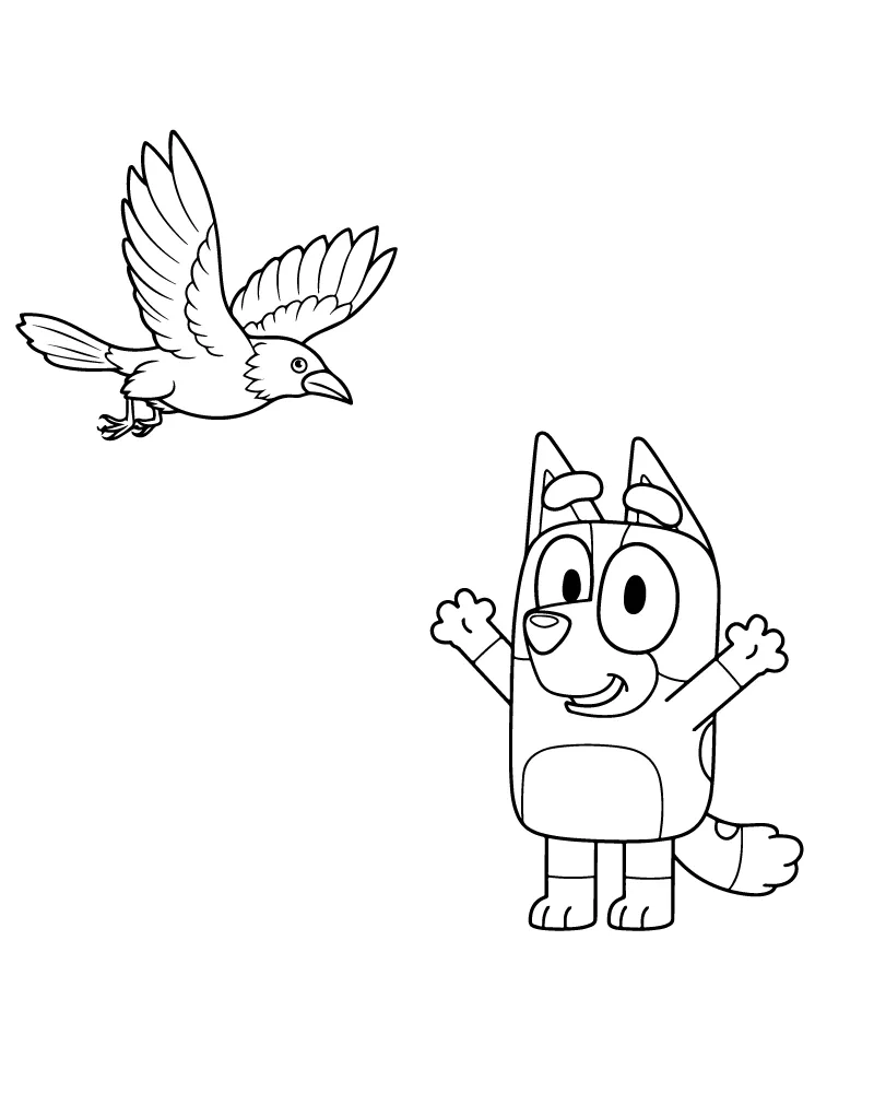 Bluey Halloween Coloring Page
