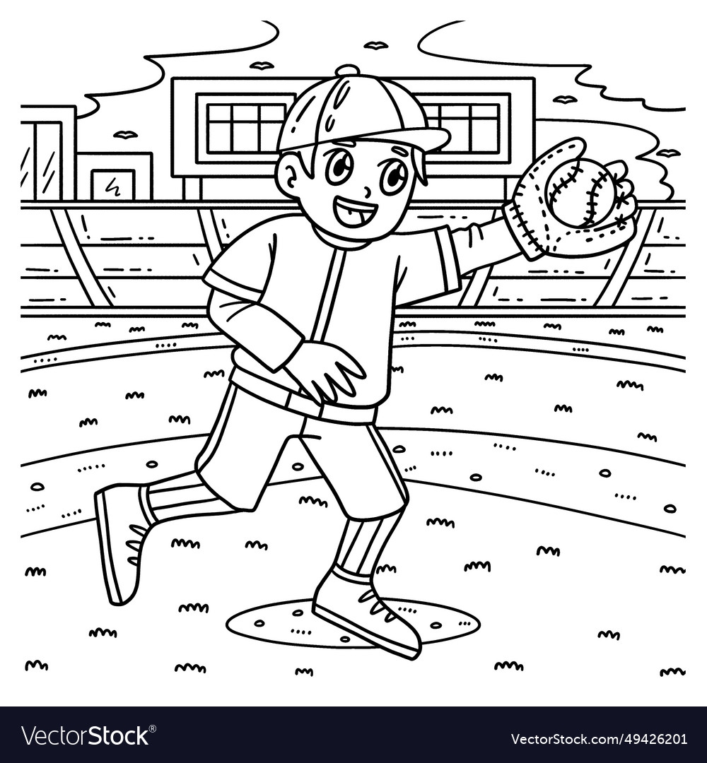 Boy Baseball Player Coloring Pages Boy Baseball Player Coloring Pages