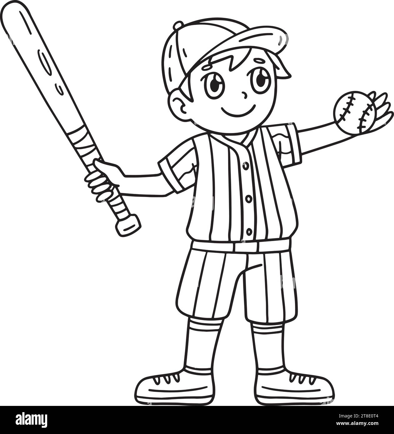 Boy With A Baseball Bat Isolated Coloring Page Stock Vector Image Art Alamy Boy With A Baseball Bat Isolated Coloring Page Stock Vector Image Art Alamy