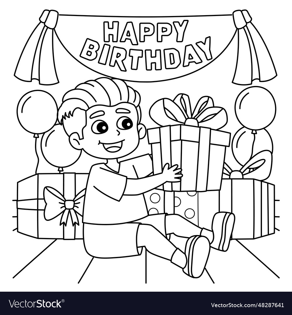 Birthday Coloring Pages For Boys