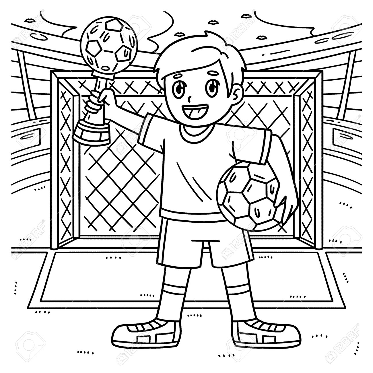 Kids Soccer Coloring Pages