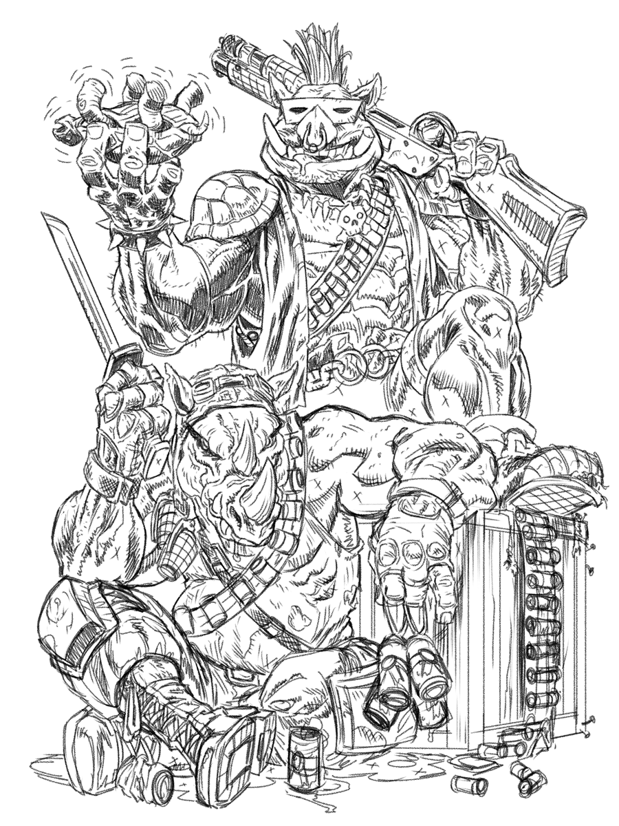 Brian Level HeroesCon AA 1871 On X Bebop Rocksteady Pencils Https t co IRAE2vkpVD X