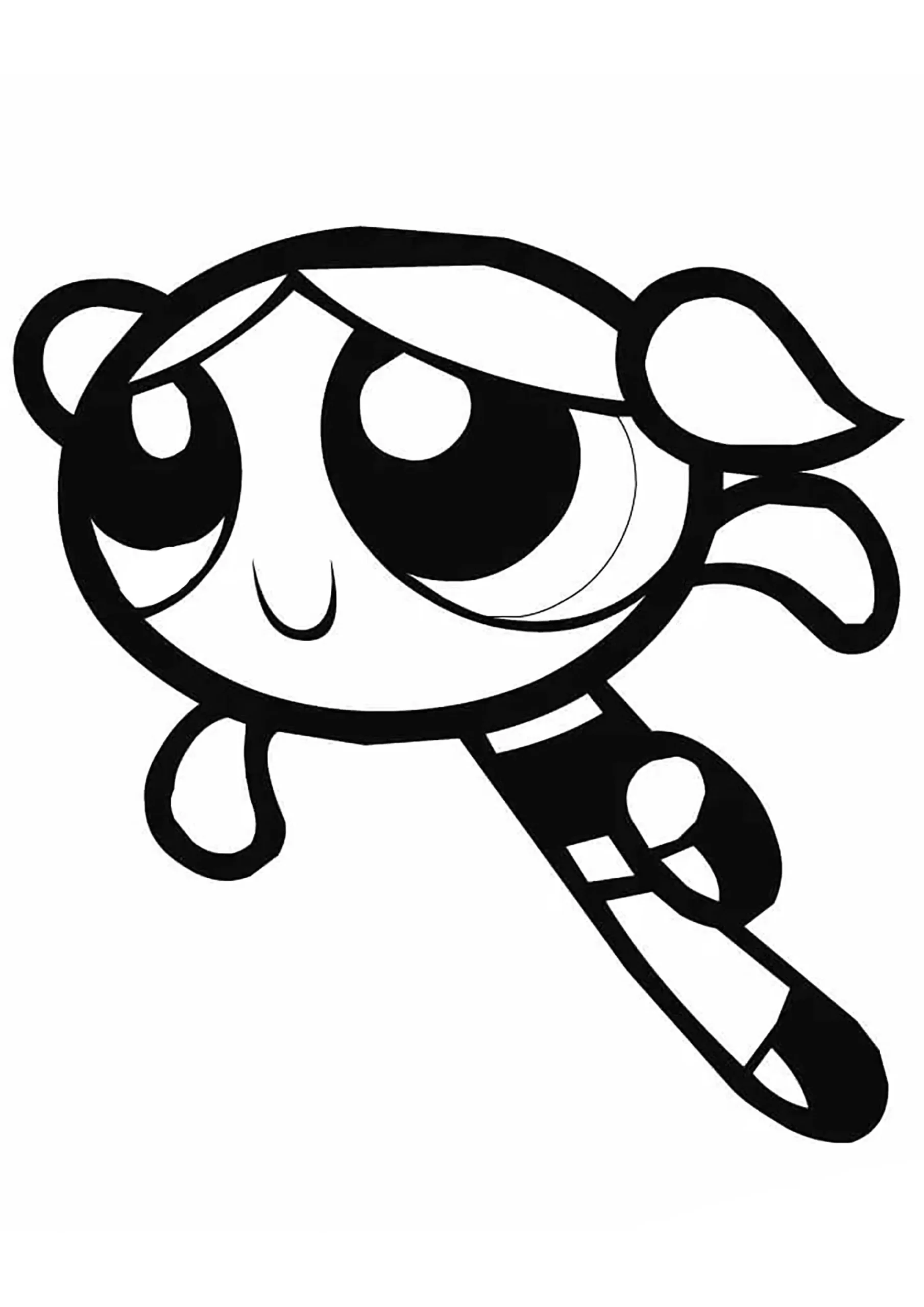 Bubbles Powerpuff Girls Flying Coloring Pages