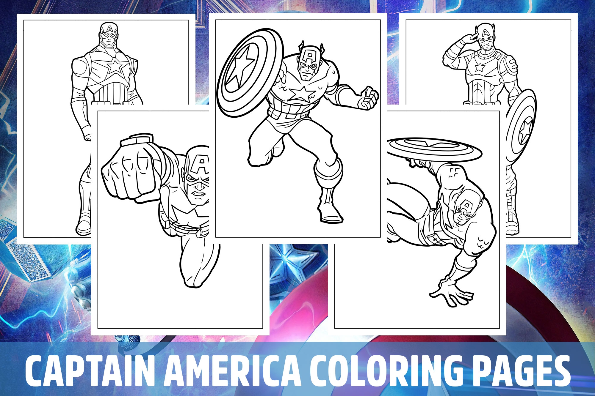 Captain America Coloring Pages For Kids Girls Boys Teens Birthday School Activity Made By Teachers