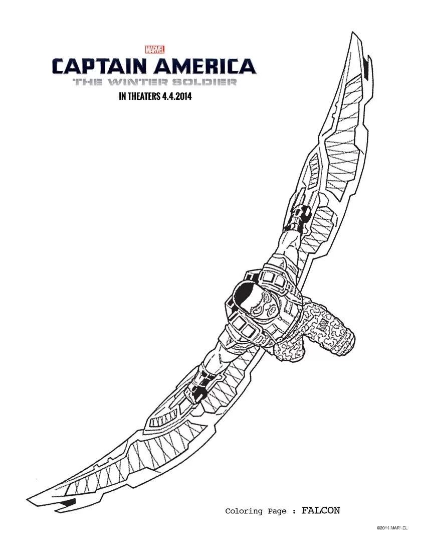 Captain America Winter Soldier Free Printable Coloring Sheets