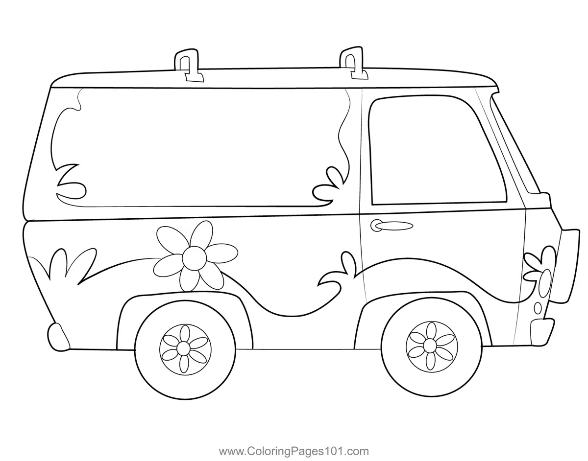 Scooby Doo Car Coloring Pages