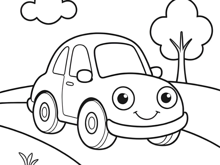 Car Coloring Pages For Kids Coloring Pages Mimi Panda