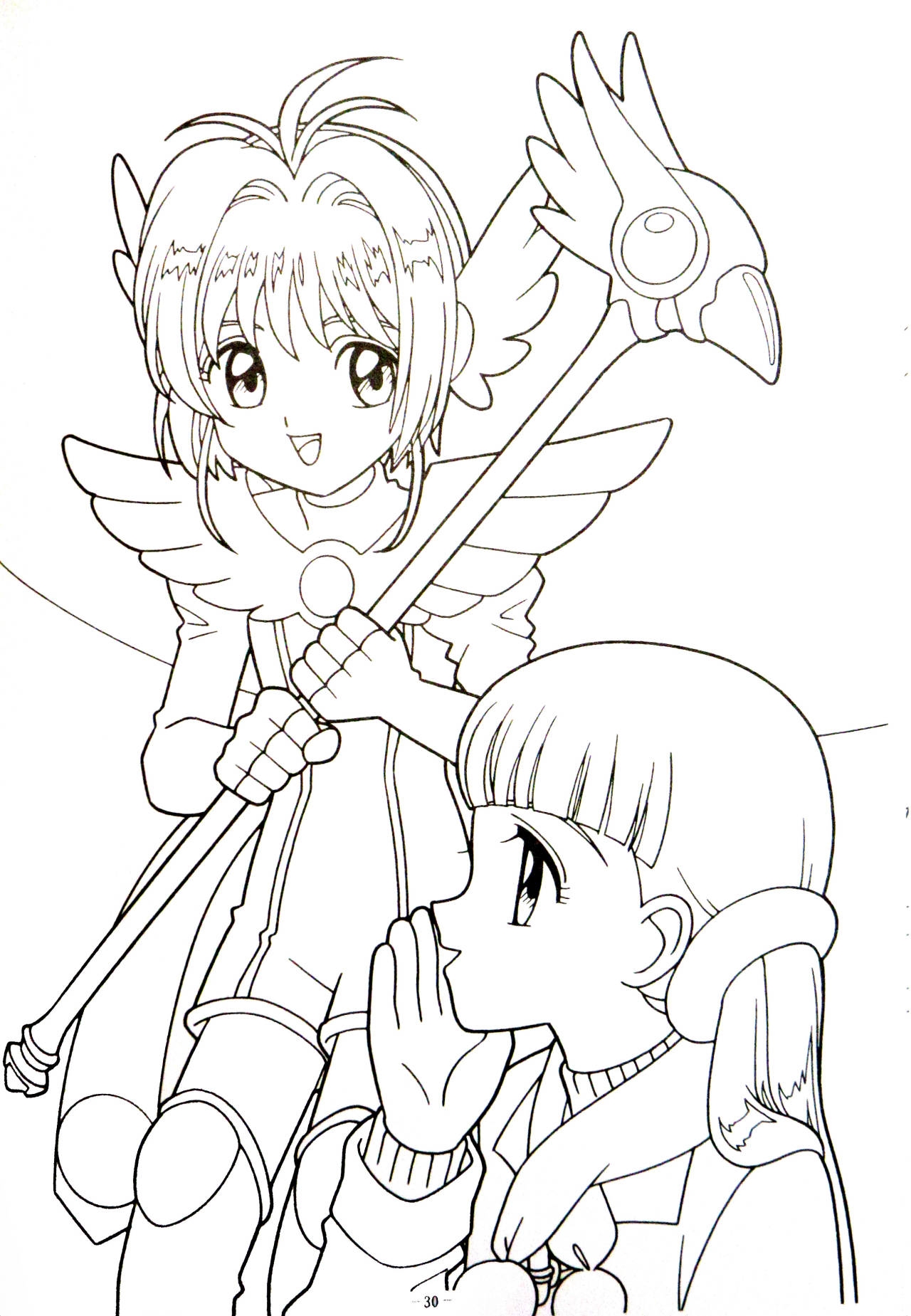 Cardcaptor Sakura Coloring Book Page Batch 5 5 I Considered Saving It As A 1000 Followers Gift But I m Going To Do It Ahead thecardcaptormuseum On Tumblr