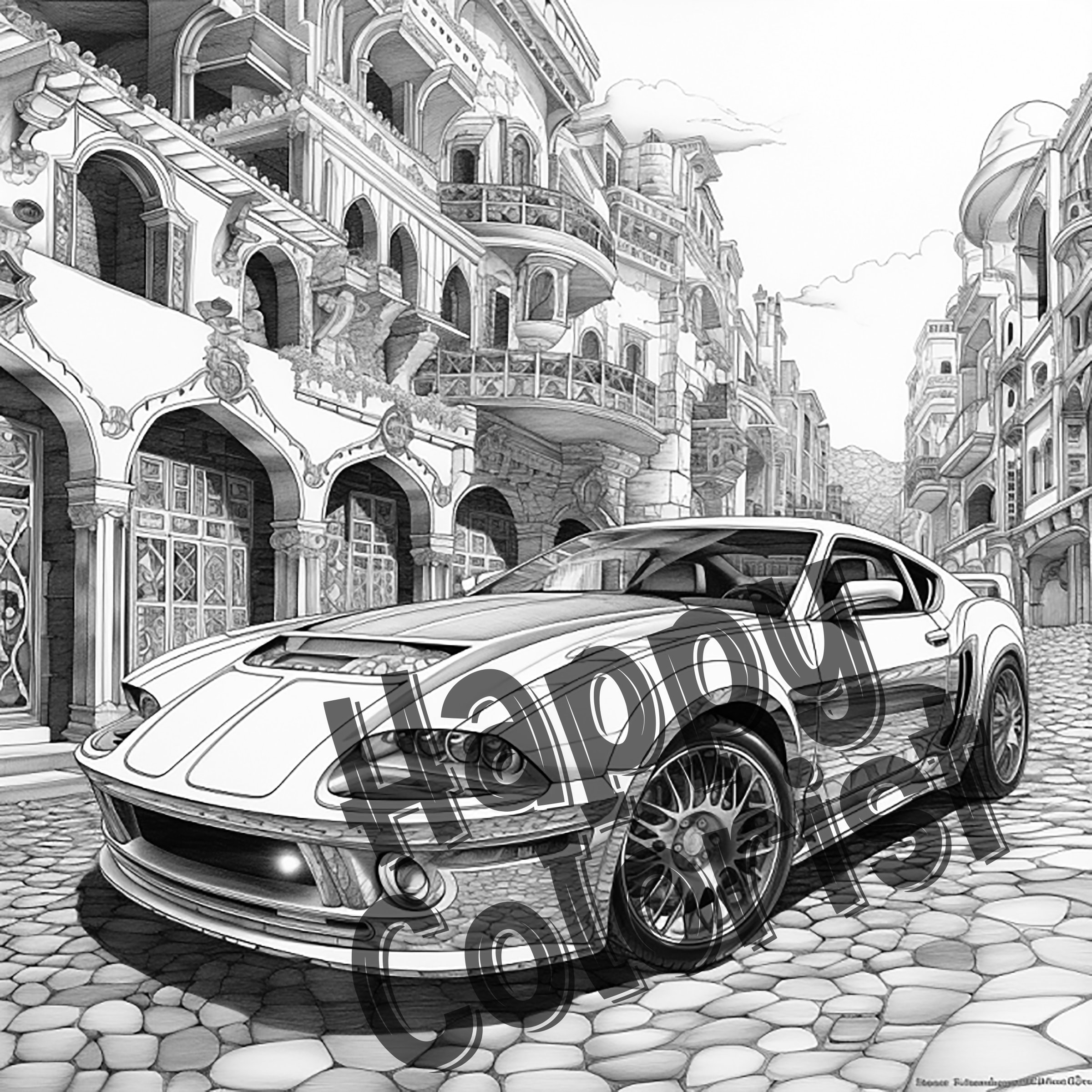 Cars Coloring Pages Speed Into Fun With Our Cool And Easy to color Car Designs Etsy