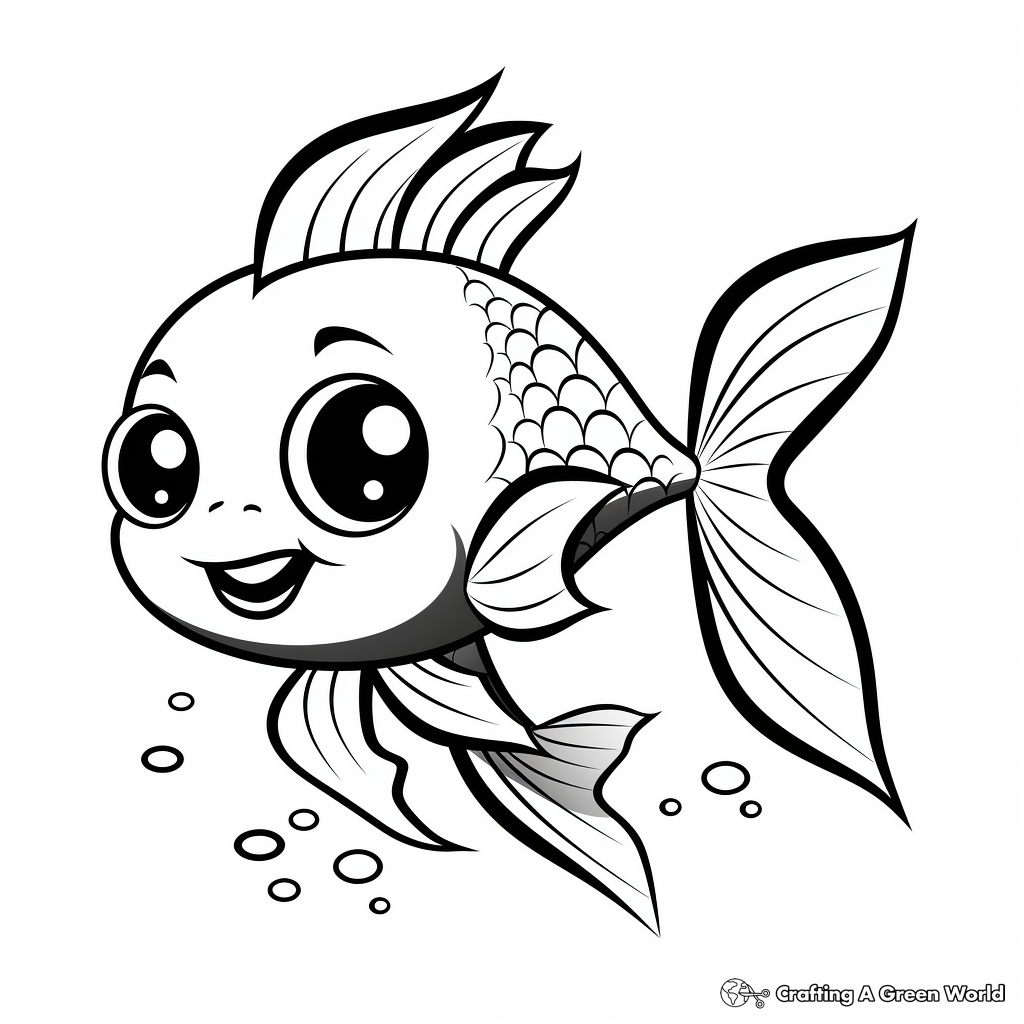Cartoon Fish Coloring Pages Free Printable 