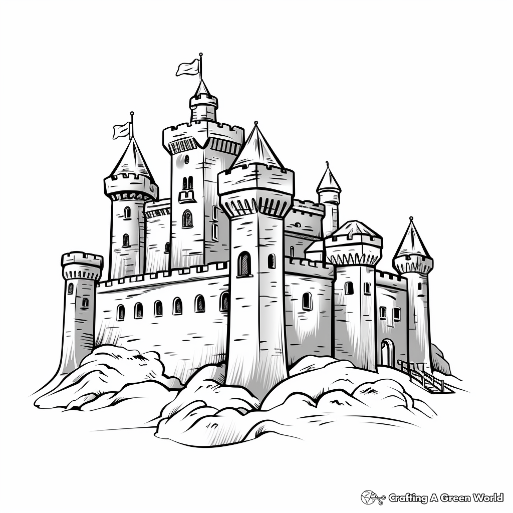 Castle Coloring Pages Free Printable Castle Coloring Pages Free Printable