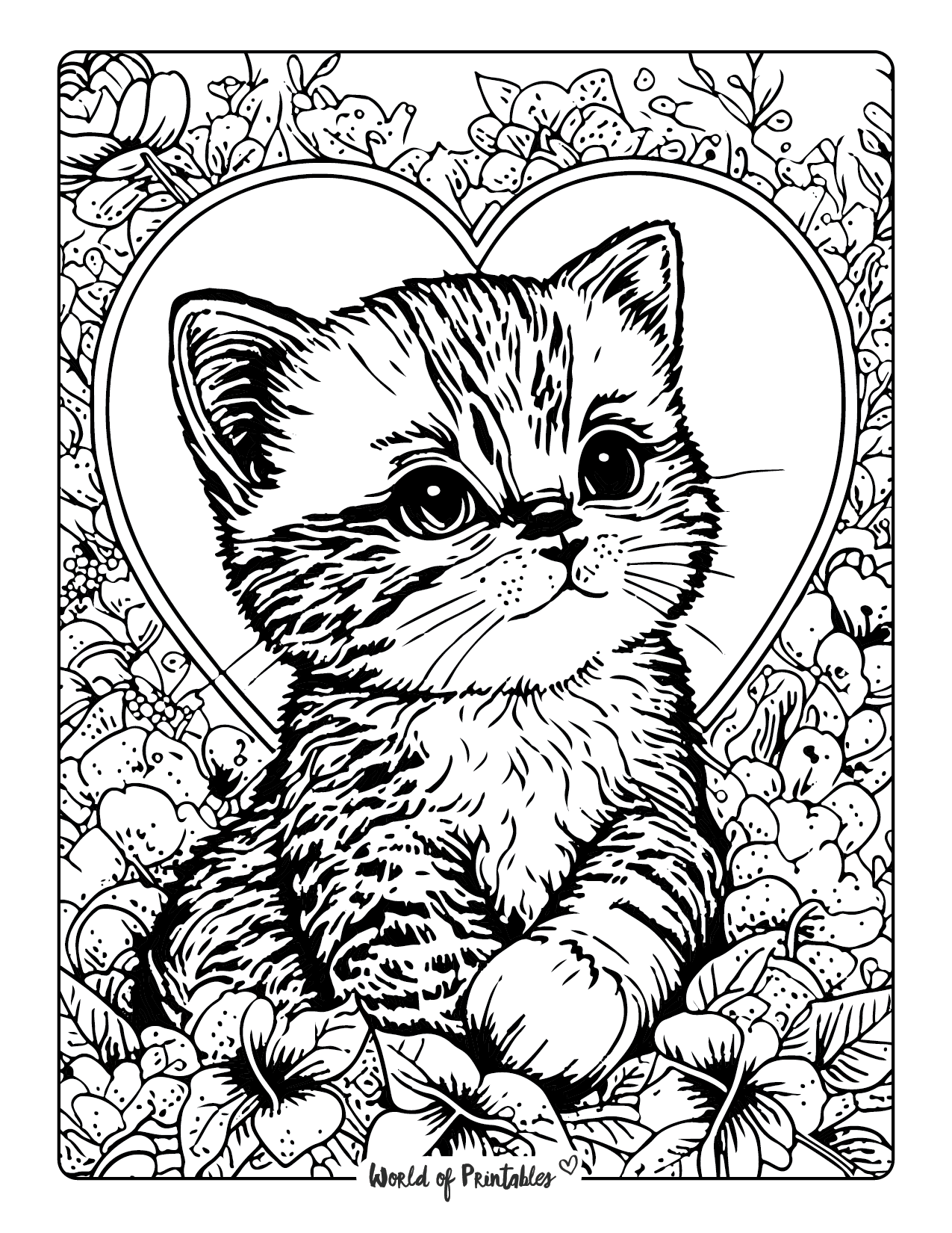 Cat Coloring Pages Printable For Adults