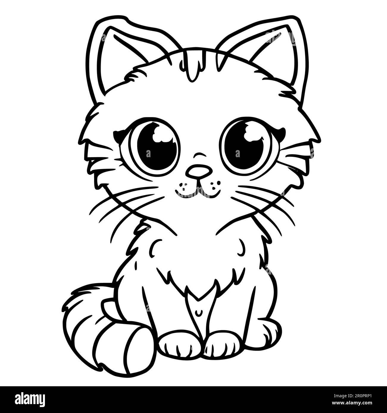 Cat Coloring Pages For Kids Stock Photo Alamy