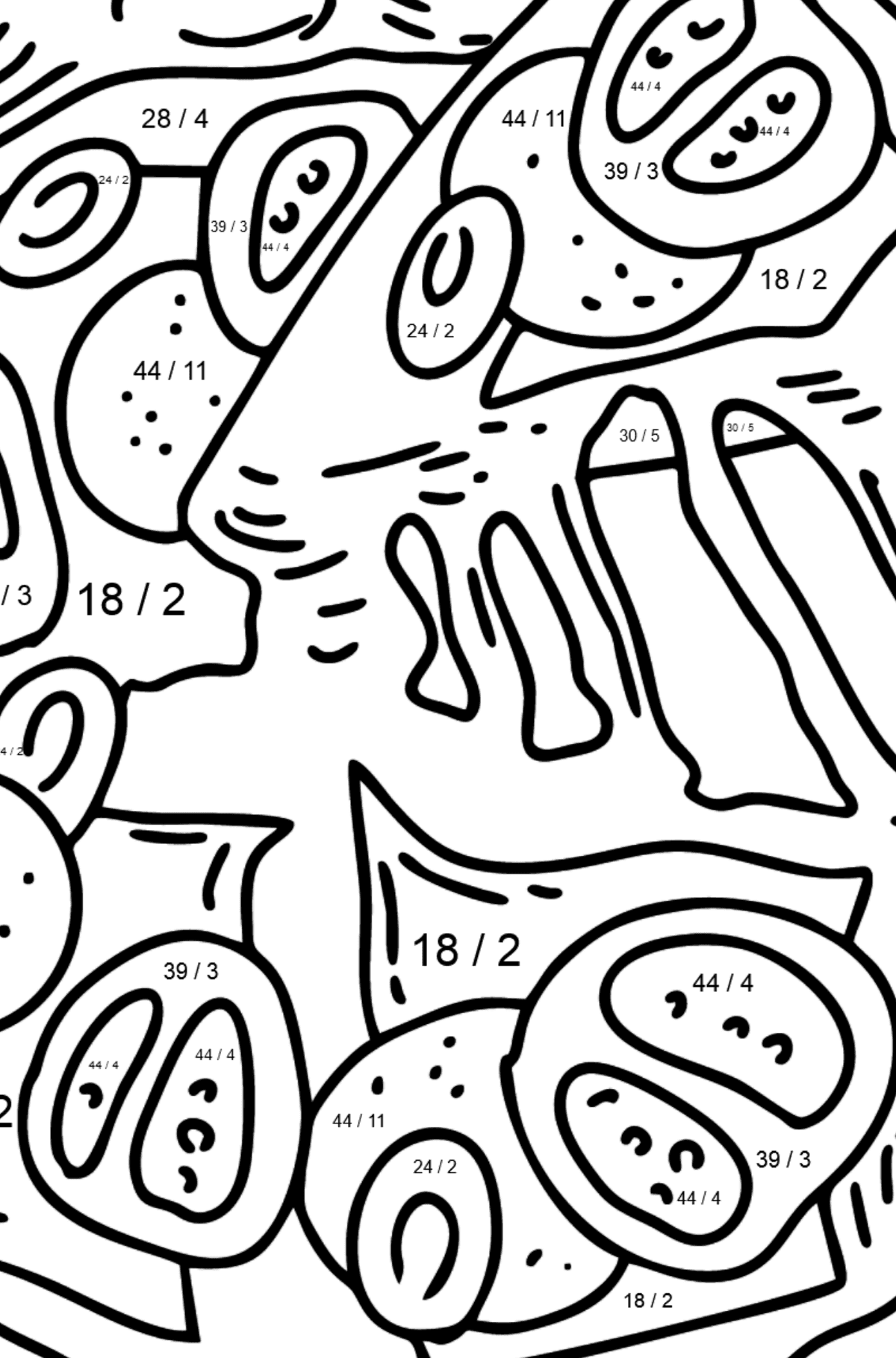 Cheese Pizza Coloring Pages