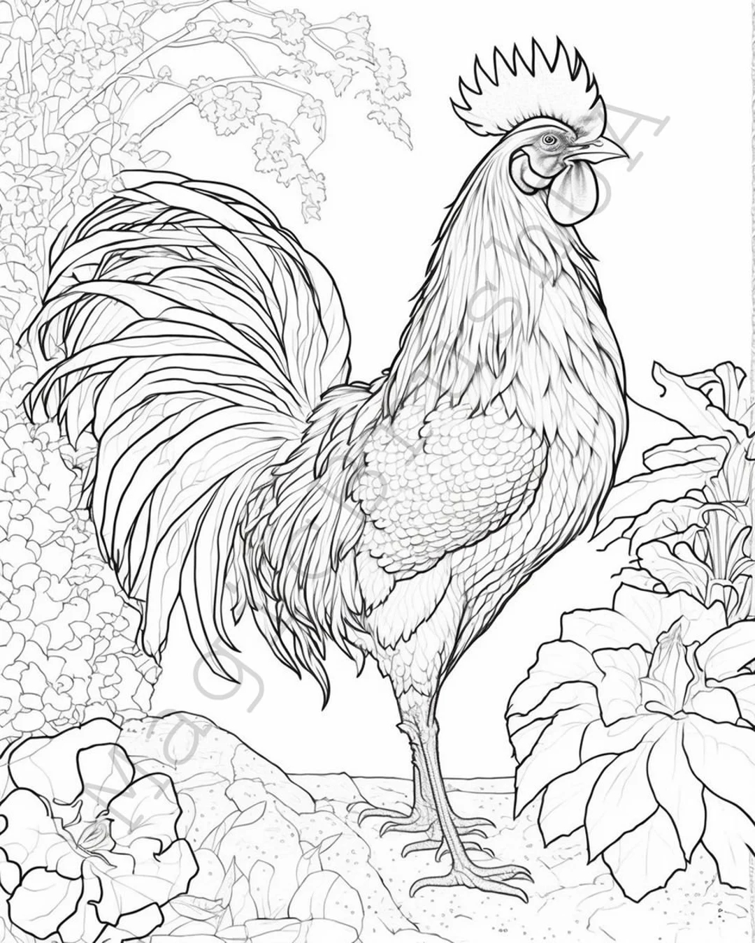 Chickens Coloring Page 13 Portraits Set Page SVG Commercial Use Page Art Digital Download SVG Stickers Chickens Art Etsy