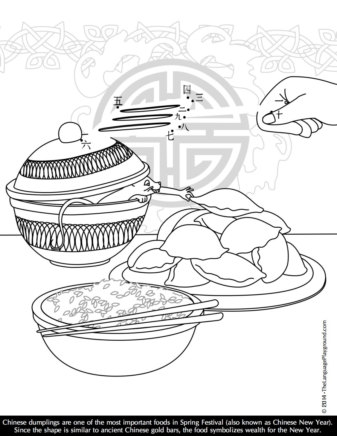 Chinese New Year Coloring And Dot to dot Activity Pages Etsy