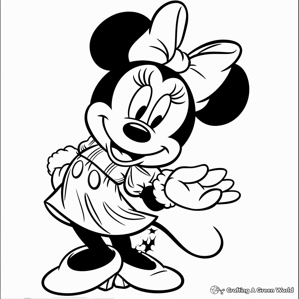 Baby Minnie Mouse Christmas Coloring Pages
