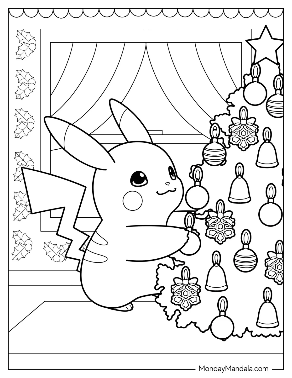 Christmas Pokemon Coloring Pages Free Printables 