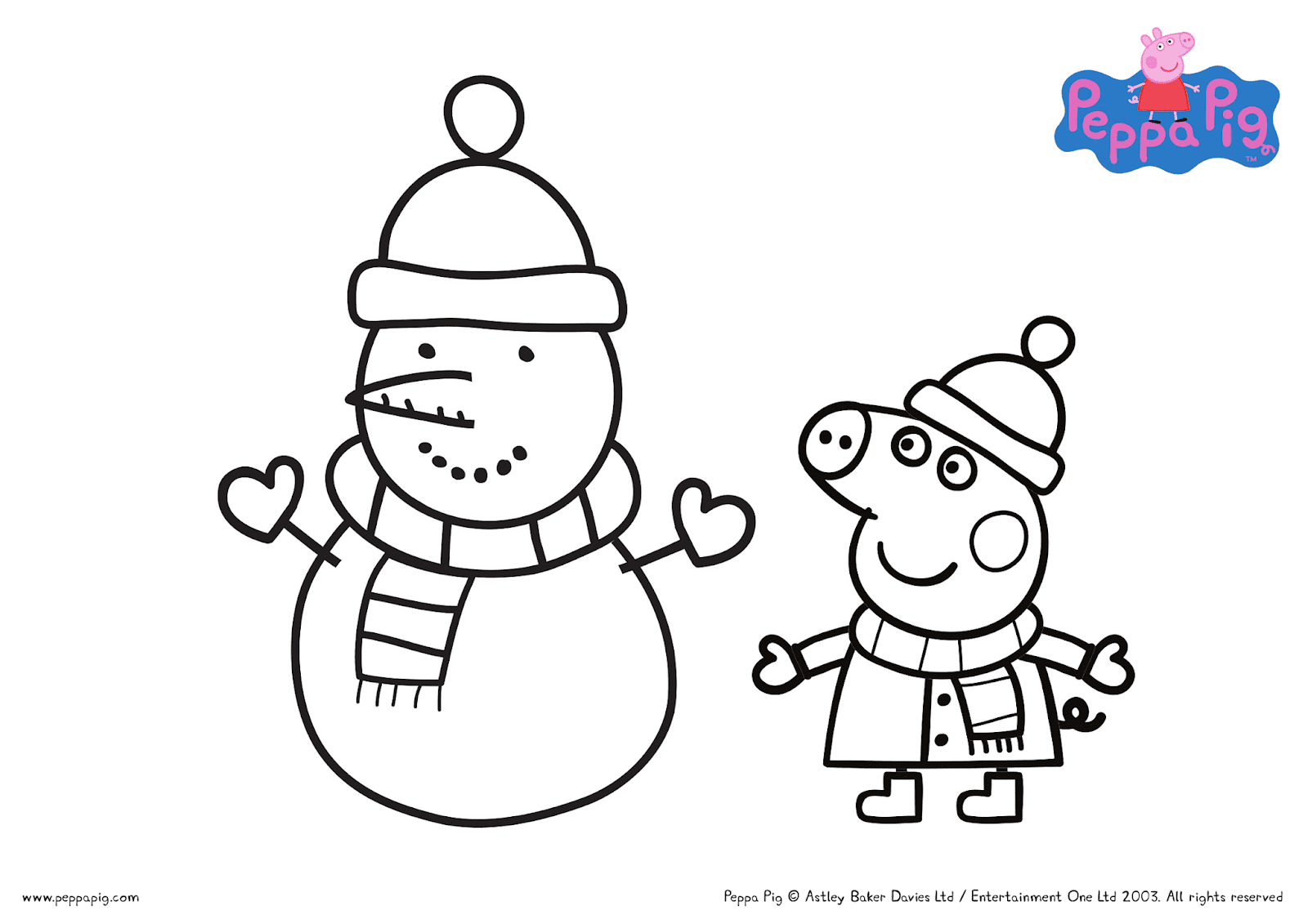 Christmas With Peppa Pig FREE Printable Coloring Sheets More Nanny To Mommy