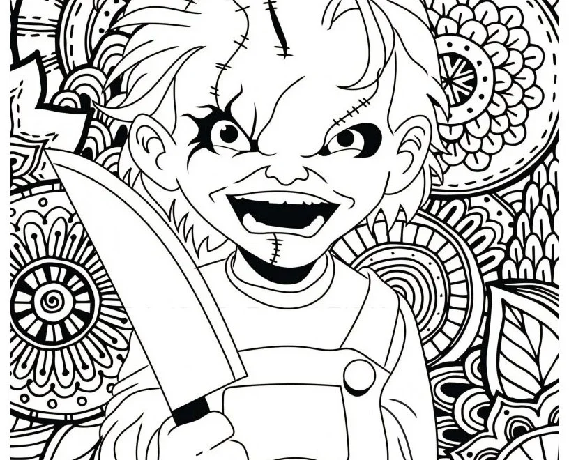 Chucky Coloring Pages To Print Free Printable Coloring Pages