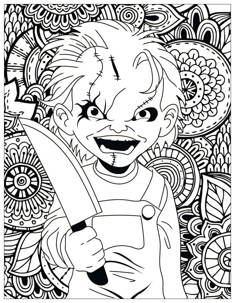 Chucky Coloring Pages To Print Free Printable Coloring Pages