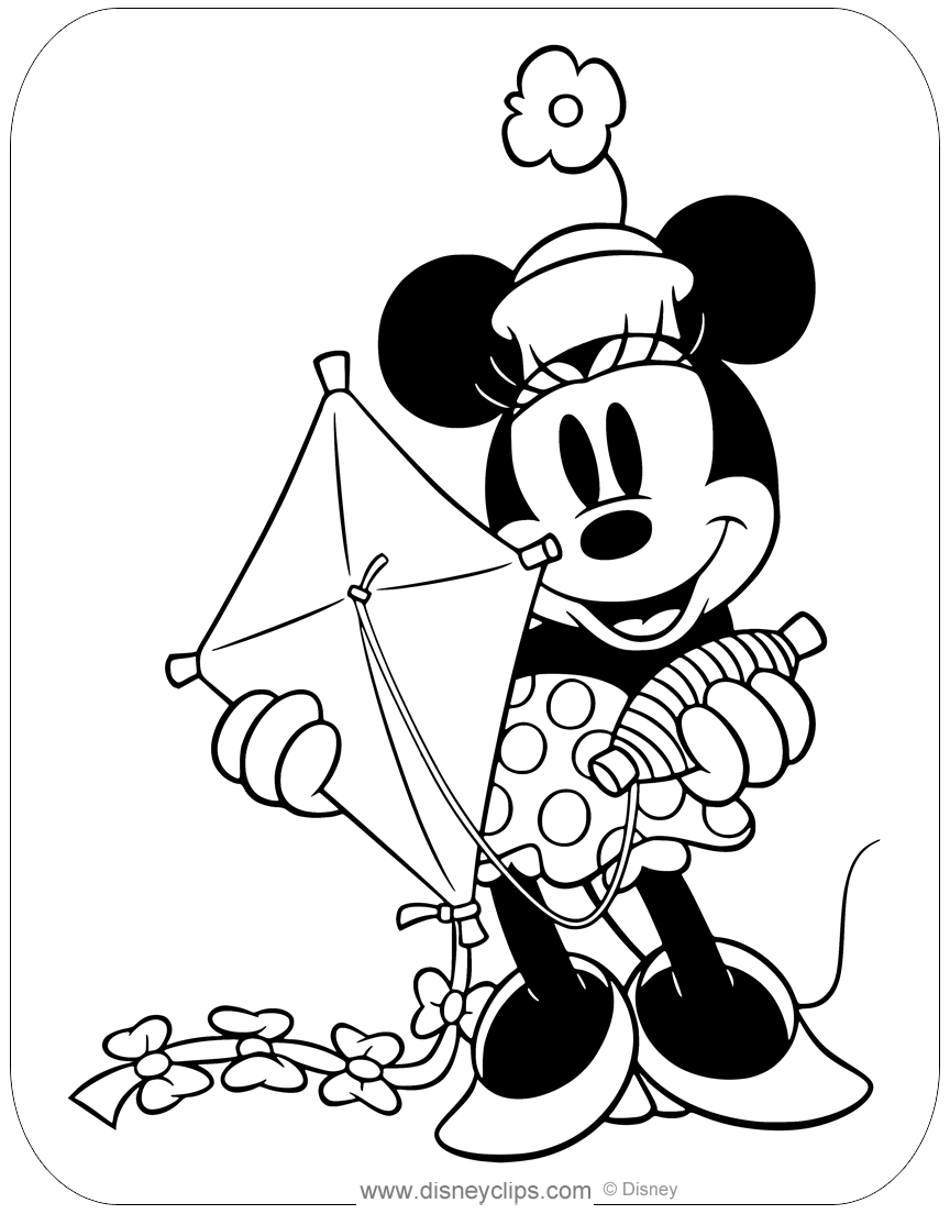 Classic Minnie Mouse Coloring Pages 2 Disneyclips