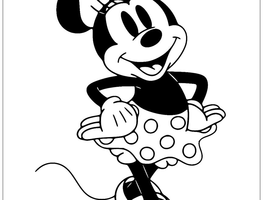 Classic Minnie Mouse Coloring Pages Disneyclips