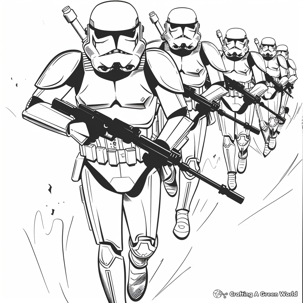 Clone Trooper Coloring Pages Free Printable 
