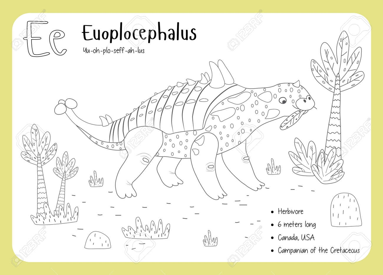 Dinosaur Facts Coloring Pages