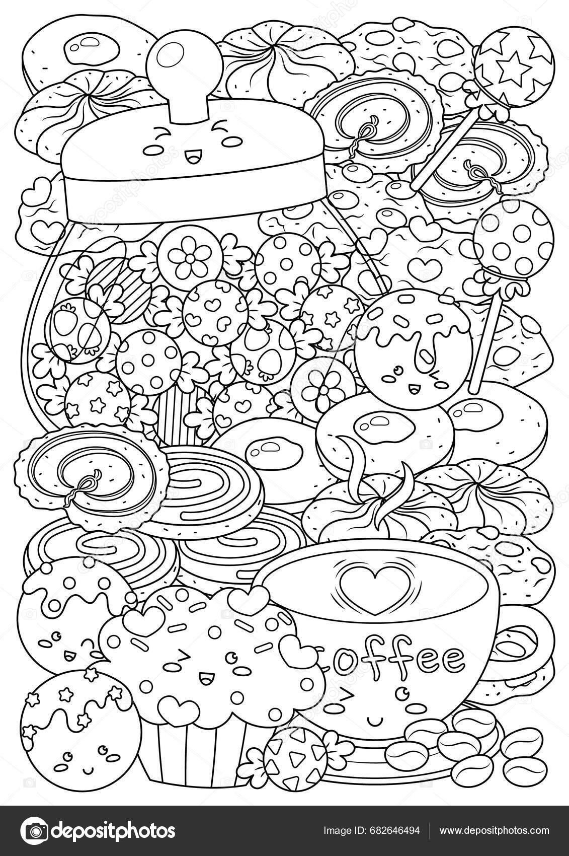 Coloring Page Adults Teenagers Coloring Therapy Meditation Relaxation Mindful Stress Stock Vector By NutkinsJ 682646494