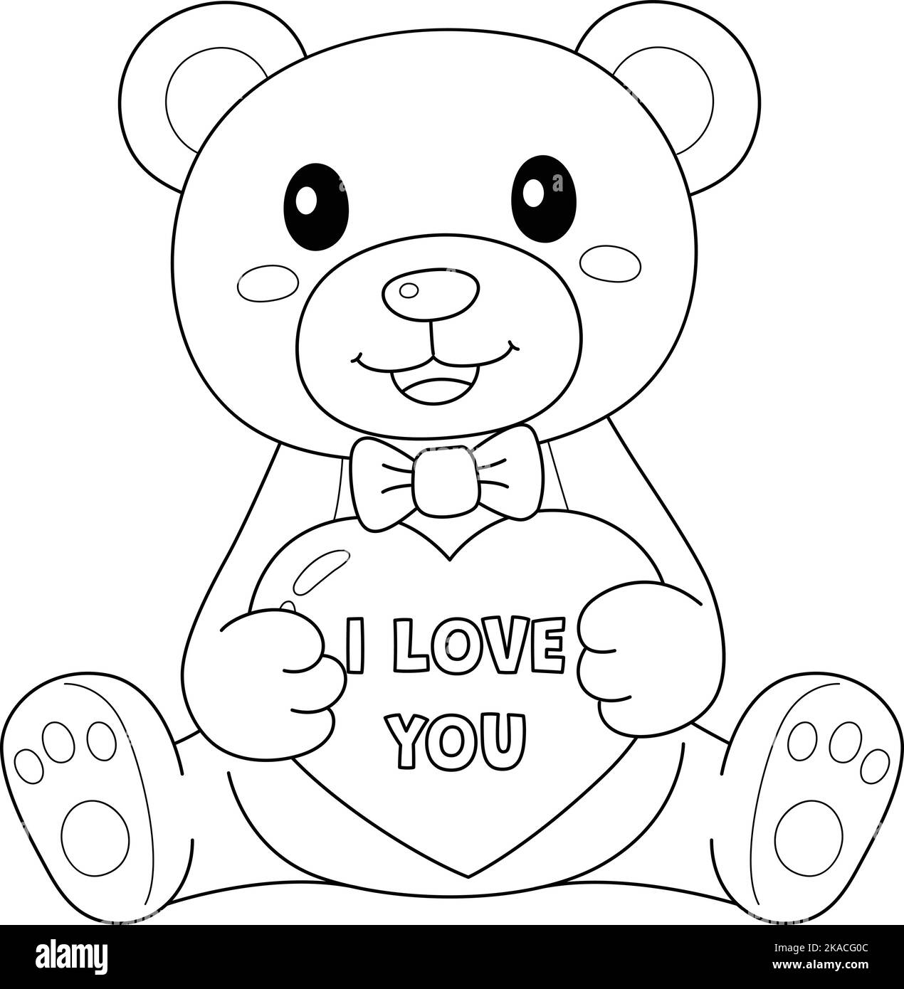 Coloring Page For Kids Teddy Bear Hi res Stock Photography And Images Alamy