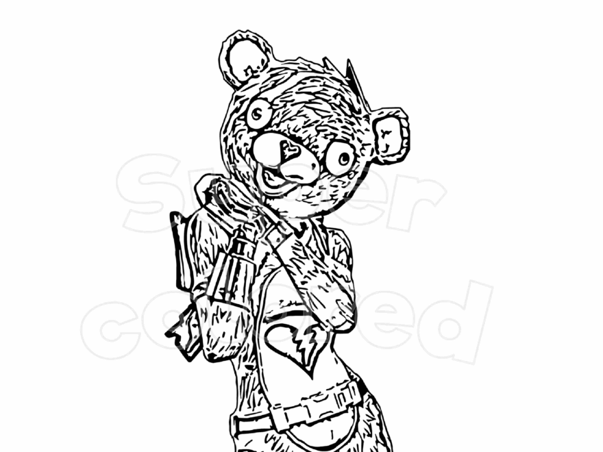 Coloring Page Fortnite Cuddle Team Leader Supercolored