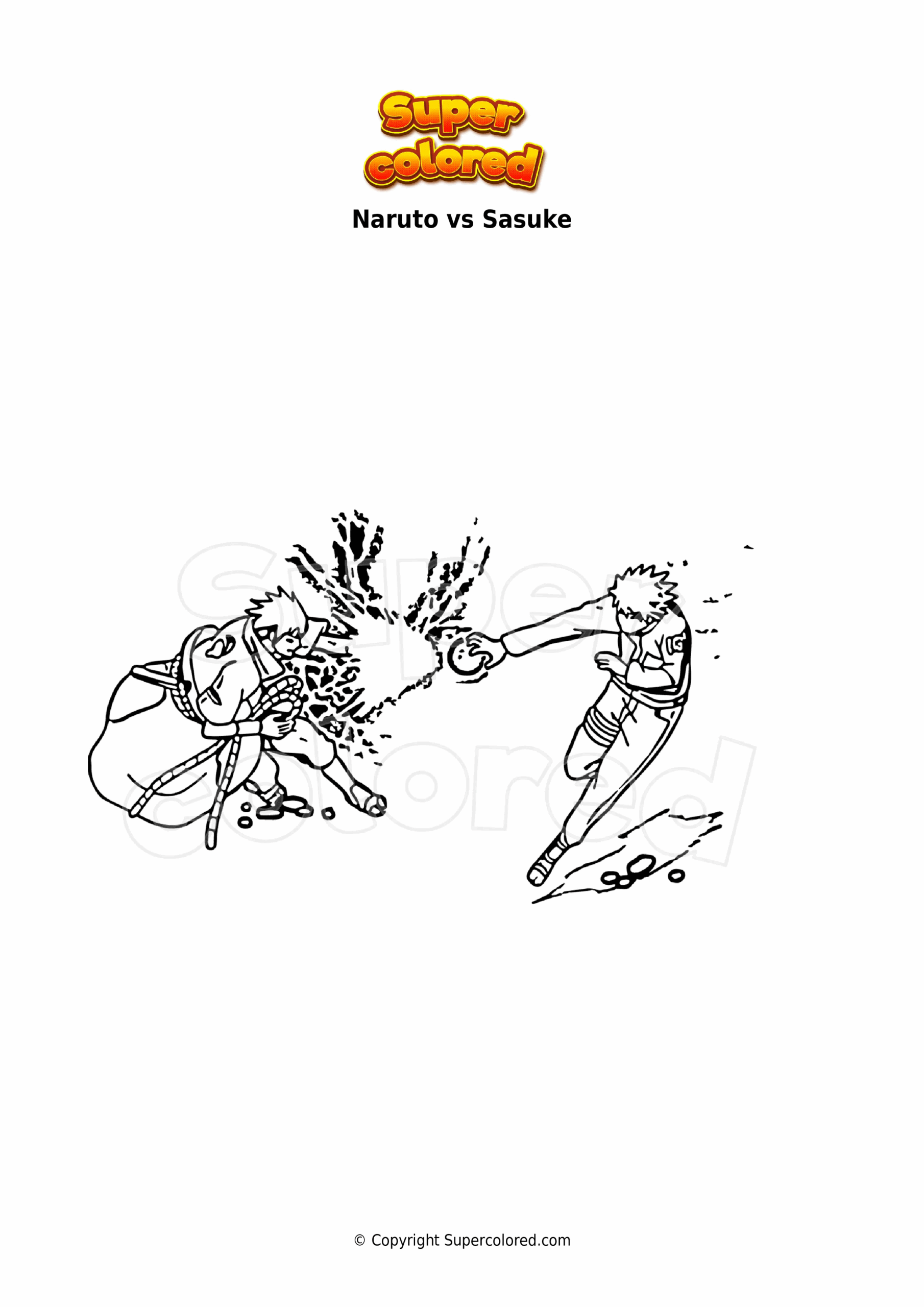 Coloring Page Iruka And Kakashi Supercolored